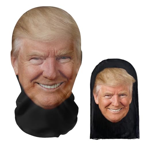 Yuulibux Lustige 3D-Trump-Maske mit Netz-Augen, Promi-Maske, Nasenabdeckung, Halloween, individuelle Maske (Trump) von Yuulibux