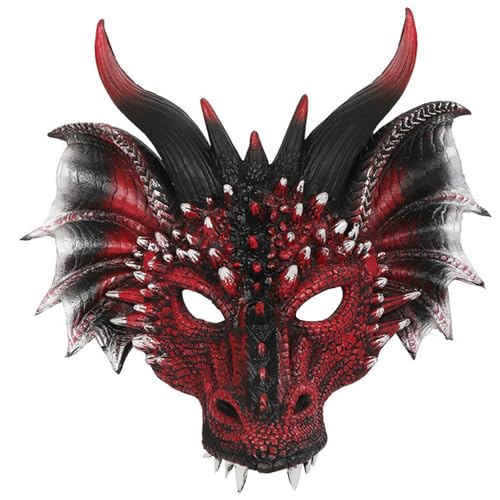 Ywmsfl Halloween-Drachen-Cosplay-Gesicht für Halloween, Maskerade, Karneval, Halloween-Gesicht von Ywmsfl