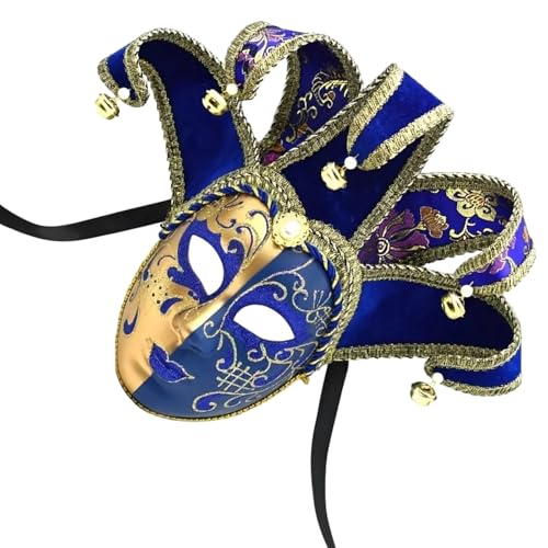 Ywmsfl Maskerade Narren Halloween-Kostüm Venezianer Karneval für Halloween-Party, Unisex-Erwachsene, Partygänger, Kostümfreunde, Kostüm von Ywmsfl