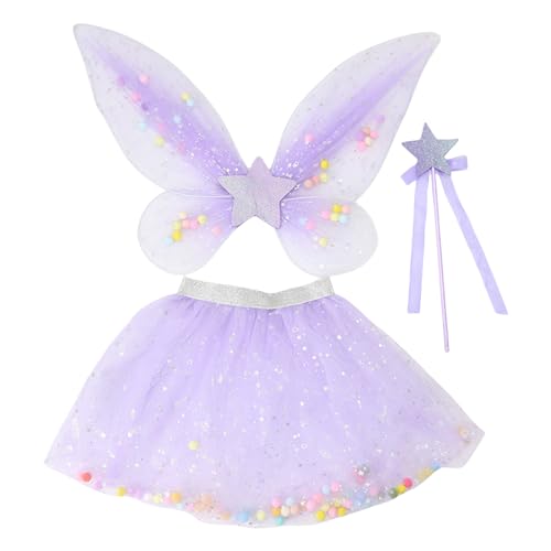 Ywmsfl Traumhafte Fee Prinzessinnen Schmetterlingsflügel Tutus Stern Geburtstag Party Halloween Cosplay Kostüme Requisiten von Ywmsfl