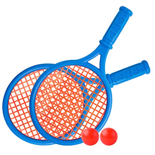 Yxian Kunststoff Tennisschläger Kinder Spielzeug Outdoor-Sportarten interaktive Strand Spielzeug Tennisschläger Set (Blau) von Yxian