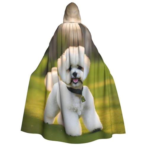 Yyoretp Unisex Bichon Frisé Hund auf dem Gras Druck Erwachsene Kapuzenumhang Robe Umhang Umhang für Halloween Cosplay Tod Vampir Kostüme Yyoretp Unisex Bichon Frisé Hund auf dem Gras Druck Erwachsene Kapuzenumhang Robe Umhang Umhang für Halloween Cosplay Tod Vampir Kostüme von Yyoretp