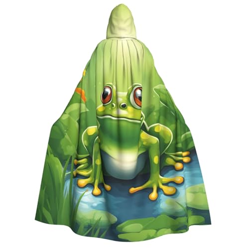 Yyoretp Unisex Cartoon Frosch 1 Druck Erwachsene Kapuzenumhang Robe Umhang Umhang für Halloween Cosplay Tod Vampir Kostüme Yyoretp Unisex Cartoon Frosch 1 Druck Erwachsene Kapuzenumhang Robe Umhang Umhang für Halloween Cosplay Tod Vampir Kostüme von Yyoretp