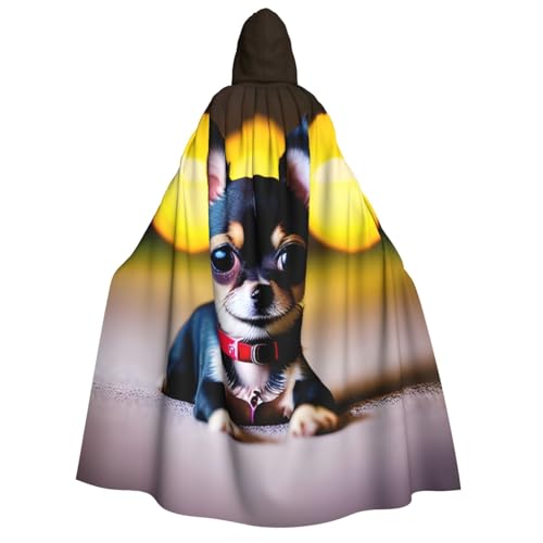 Yyoretp Unisex Chihuahua-Hunde-Aufdruck, Erwachsenen-Kapuzenumhang für Halloween, Cosplay, Todesvampir-Kostüme Yyoretp Unisex Chihuahua-Hunde-Aufdruck, Erwachsenen-Kapuzenumhang für Halloween, Cosplay, Todesvampir-Kostüme von Yyoretp
