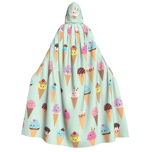 Yyoretp Unisex Eistüten Druck Erwachsene Kapuzenumhang Robe Umhang Umhang für Halloween Cosplay Tod Vampir Kostüme Yyoretp Unisex Eistüten Druck Erwachsene Kapuzenumhang Robe Umhang Umhang für Halloween Cosplay Tod Vampir Kostüme von Yyoretp