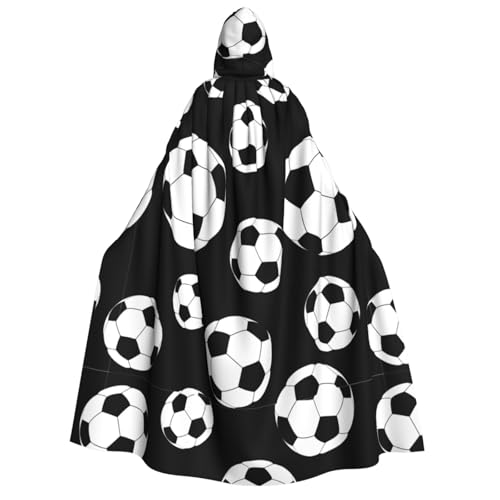 Yyoretp Unisex-Fußball-Umhang mit Kapuze, für Halloween, Cosplay, Tod, Vampir-Kostüm, Schwarz Yyoretp Unisex-Fußball-Umhang mit Kapuze, für Halloween, Cosplay, Tod, Vampir-Kostüm, Schwarz von Yyoretp