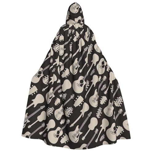 Yyoretp Unisex-Gitarrenmuster-Druck, Erwachsenen-Kapuzenumhang, Umhang für Halloween, Cosplay, Tod, Vampir-Kostüme Yyoretp Unisex-Gitarrenmuster-Druck, Erwachsenen-Kapuzenumhang, Umhang für Halloween, Cosplay, Tod, Vampir-Kostüme von Yyoretp