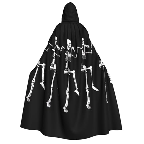 Yyoretp Unisex Halloween beweglicher Skelett-Schädel-Druck Erwachsene Kapuzenumhang Robe Umhang für Halloween Cosplay Tod Vampir Kostüme Yyoretp Unisex Halloween beweglicher Skelett-Schädel-Druck Erwachsene Kapuzenumhang Robe Umhang für Halloween Cosplay Tod Vampir Kostüme von Yyoretp