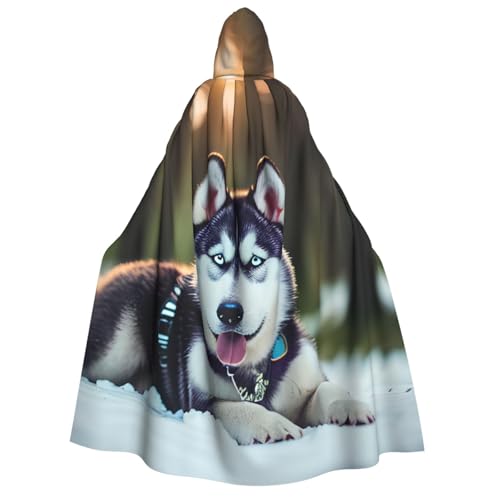 Yyoretp Unisex Husky Hund Print Erwachsene Kapuzenumhang Robe Umhang Umhang für Halloween Cosplay Tod Vampir Kostüme Yyoretp Unisex Husky Hund Print Erwachsene Kapuzenumhang Robe Umhang Umhang für Halloween Cosplay Tod Vampir Kostüme von Yyoretp