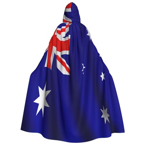 Yyoretp Unisex Kapuzenumhang mit australischer Flagge, für Halloween, Cosplay, Tod, Vampir-Kostüme Yyoretp Unisex Kapuzenumhang mit australischer Flagge, für Halloween, Cosplay, Tod, Vampir-Kostüme von Yyoretp