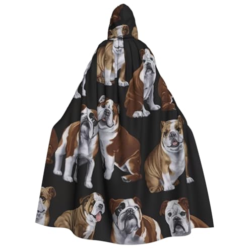 Yyoretp Unisex Kapuzenumhang mit englischer Bulldogge für Erwachsene, für Halloween, Cosplay, Tod, Vampir-Kostüme Yyoretp Unisex Kapuzenumhang mit englischer Bulldogge für Erwachsene, für Halloween, Cosplay, Tod, Vampir-Kostüme von Yyoretp