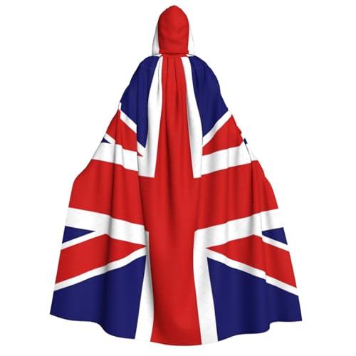 Yyoretp Unisex Kapuzenumhang mit englischer Flagge, für Halloween, Cosplay, Tod, Vampir-Kostüme Yyoretp Unisex Kapuzenumhang mit englischer Flagge, für Halloween, Cosplay, Tod, Vampir-Kostüme von Yyoretp