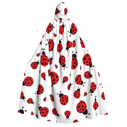 Yyoretp Unisex-Marienkäfer-Aufdruck, Kapuzenumhang für Halloween, Cosplay, Tod, Vampir-Kostüme Yyoretp Unisex-Marienkäfer-Aufdruck, Kapuzenumhang für Halloween, Cosplay, Tod, Vampir-Kostüme von Yyoretp