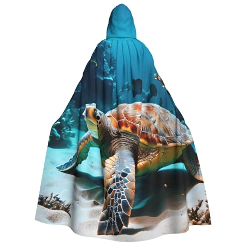 Yyoretp Unisex Meeresschildkröte Druck Erwachsene Kapuzenumhang Robe Umhang Umhang für Halloween Cosplay Tod Vampir Kostüme Yyoretp Unisex Meeresschildkröte Druck Erwachsene Kapuzenumhang Robe Umhang Umhang für Halloween Cosplay Tod Vampir Kostüme von Yyoretp