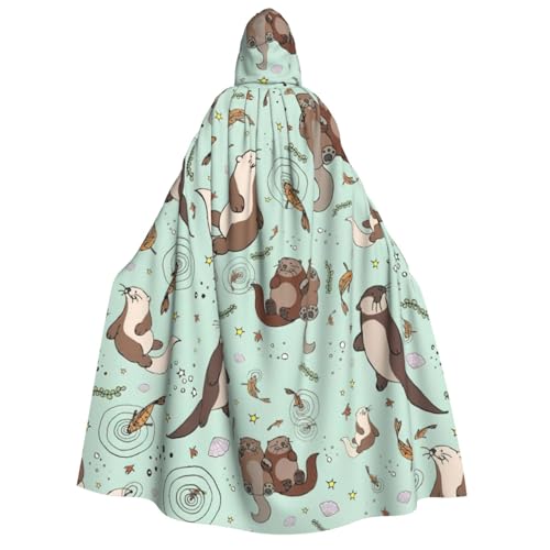 Yyoretp Unisex Otters Print Erwachsene Kapuzenumhang Robe Umhang Umhang für Halloween Cosplay Tod Vampir Kostüme Yyoretp Unisex Otters Print Erwachsene Kapuzenumhang Robe Umhang Umhang für Halloween Cosplay Tod Vampir Kostüme von Yyoretp