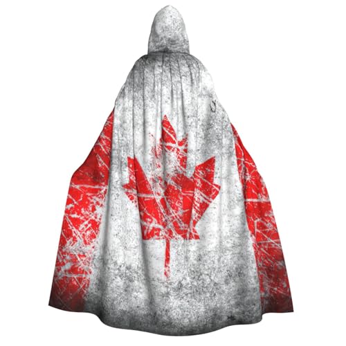 Yyoretp Unisex Retro Kanada Flagge Druck Erwachsene Kapuzenumhang Robe Umhang Umhang für Halloween Cosplay Tod Vampir Kostüme Yyoretp Unisex Retro Kanada Flagge Druck Erwachsene Kapuzenumhang Robe Umhang Umhang für Halloween Cosplay Tod Vampir Kostüme von Yyoretp