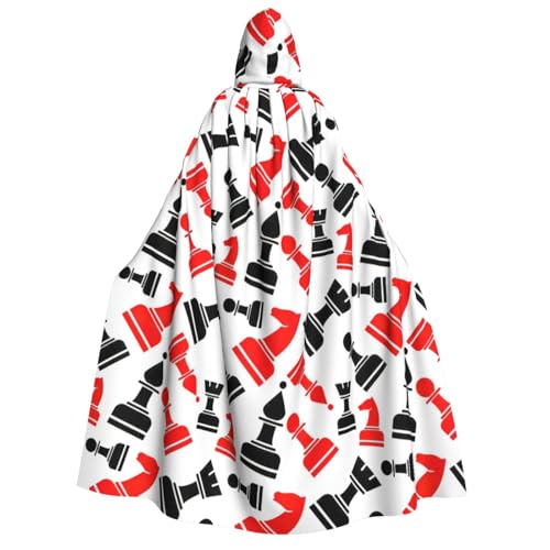 Yyoretp Unisex-Schachmuster-Druck, Erwachsenen-Kapuzenumhang, Robe für Halloween, Cosplay, Tod, Vampir-Kostüme Yyoretp Unisex-Schachmuster-Druck, Erwachsenen-Kapuzenumhang, Robe für Halloween, Cosplay, Tod, Vampir-Kostüme von Yyoretp
