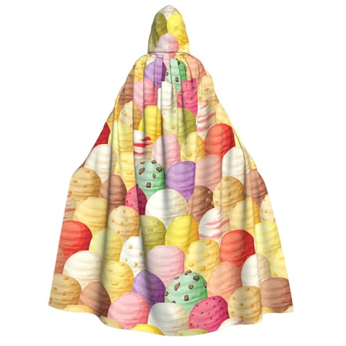 Yyoretp Unisex-Umhang mit Eiscreme-Aufdruck für Erwachsene, mit Kapuze, Umhang für Halloween, Cosplay, Tod, Vampir-Kostüme Yyoretp Unisex-Umhang mit Eiscreme-Aufdruck für Erwachsene, mit Kapuze, Umhang für Halloween, Cosplay, Tod, Vampir-Kostüme von Yyoretp