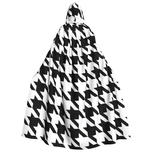 Yyoretp Unisex-Umhang mit Hahnentrittmuster, schwarzer Druck, für Erwachsene, für Halloween, Cosplay, Tod, Vampir-Kostüme Yyoretp Unisex-Umhang mit Hahnentrittmuster, schwarzer Druck, für Erwachsene, für Halloween, Cosplay, Tod, Vampir-Kostüme von Yyoretp