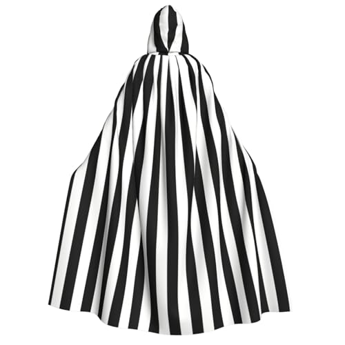 Yyoretp Unisex-Umhang mit Kapuze für Erwachsene, schwarz-weiß gestreift, für Halloween, Cosplay, Todesvampir-Kostüme Yyoretp Unisex-Umhang mit Kapuze für Erwachsene, schwarz-weiß gestreift, für Halloween, Cosplay, Todesvampir-Kostüme von Yyoretp