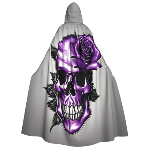 Yyoretp Unisex-Umhang mit lila Rose und Totenkopf-Aufdruck, für Erwachsene, für Halloween, Cosplay, Tod, Vampir-Kostüme Yyoretp Unisex-Umhang mit lila Rose und Totenkopf-Aufdruck, für Erwachsene, für Halloween, Cosplay, Tod, Vampir-Kostüme von Yyoretp
