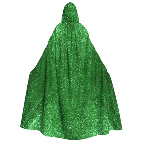 Yyoretp Unisex grüner Pailletten-Umhang mit Kapuze für Erwachsene, Umhang für Halloween, Cosplay, Tod, Vampir-Kostüme Yyoretp Unisex grüner Pailletten-Umhang mit Kapuze für Erwachsene, Umhang für Halloween, Cosplay, Tod, Vampir-Kostüme von Yyoretp