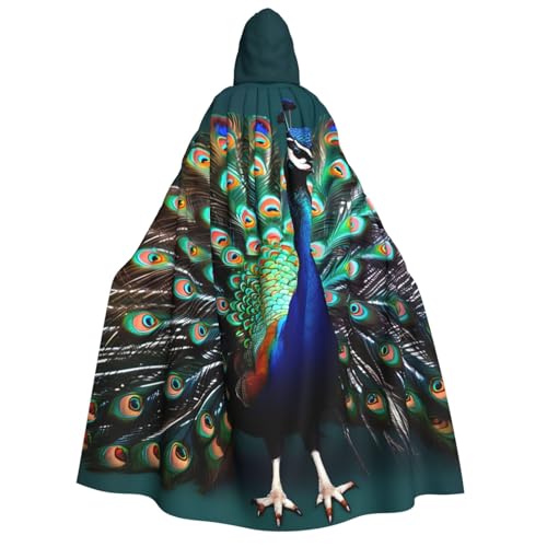 Yyoretp Unisex schöner Pfauen-Aufdruck, Erwachsenen-Kapuzenumhang, Umhang für Halloween, Cosplay, Tod, Vampir-Kostüme Yyoretp Unisex schöner Pfauen-Aufdruck, Erwachsenen-Kapuzenumhang, Umhang für Halloween, Cosplay, Tod, Vampir-Kostüme von Yyoretp
