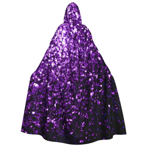 Yyoretp Unisex schöner lila Glitzer-Druck Erwachsene Kapuzenumhang Robe Umhang Umhang für Halloween Cosplay Tod Vampir Kostüme Yyoretp Unisex schöner lila Glitzer-Druck Erwachsene Kapuzenumhang Robe Umhang Umhang für Halloween Cosplay Tod Vampir Kostüme von Yyoretp