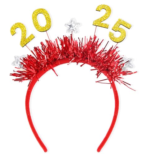 Yzdysg Kopfschmuck, 2025 Neujahr für Erwachsene, Teenager, Stirnband, Pailletten, Buchstaben, Haarreif, Karneval, Party, Kopfschmuck, Weihnachtsfeier, Requisiten von Yzdysg