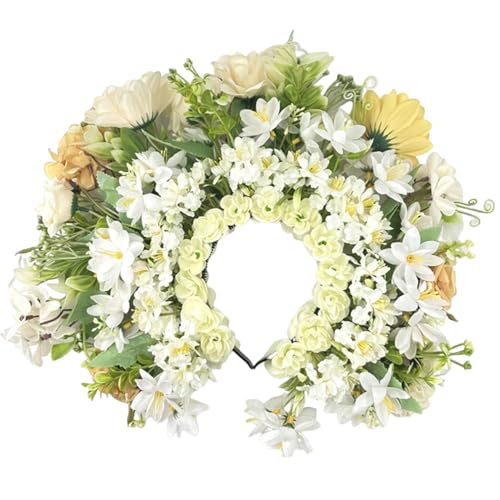 Yzdysg Kopfschmuck, Blumenstirnbänder für Damen, Braut, Blume für Hochzeit, Party, Zubehör, Blumenkranz, Blumenkranz von Yzdysg