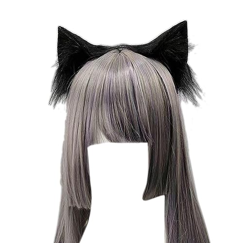 Yzdysg Kopfschmuck, Kunstfell, Katzenohren, Haarband, Plüsch-Haarreifen, Kostüm-Requisiten für Cosplay, Halloween, Party und Anime-Maskeraden von Yzdysg