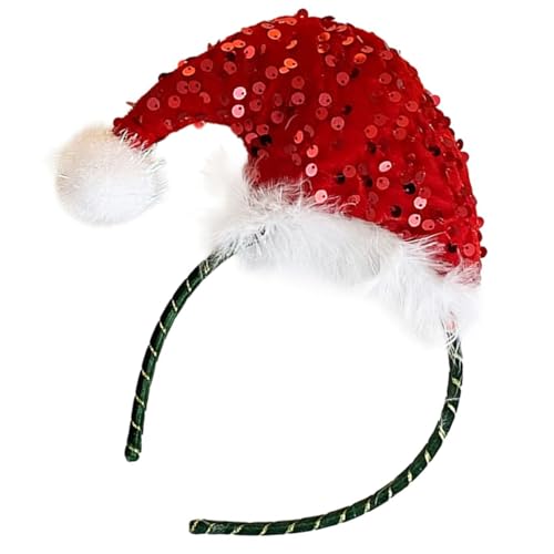 Yzdysg Kopfschmuck, Pailletten-Hut, Stirnband, Weihnachts-Kopfbedeckung, Weihnachtsfeier, Foto-Requisiten, Hut, Party, Kopfbedeckung, Cosplay-Zubehör von Yzdysg