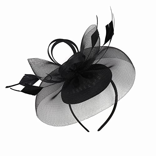 Yzdysg Kopfschmuck, eleganter Fascinator, Hut für Damen, Cocktail, Teeparty, Kopfbedeckung, exquisiter französischer Fascinator für Hochzeit von Yzdysg