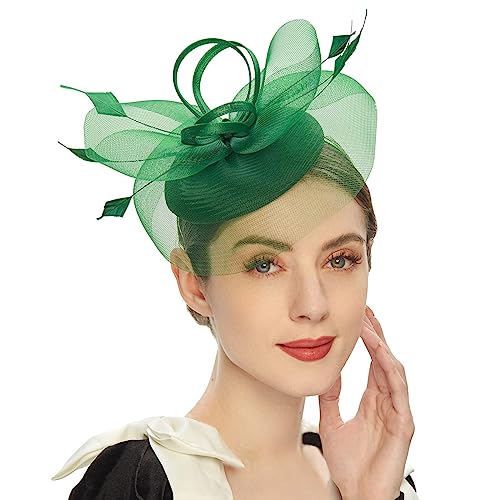 Yzdysg Kopfschmuck, eleganter Fascinator, Hut für Damen, Cocktail, Teeparty, Kopfbedeckung, exquisiter französischer Fascinator für Hochzeit von Yzdysg