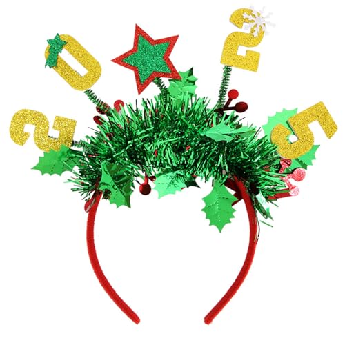 Yzdysg Kopfschmuck, festliches Weihnachts-Stirnband mit Glocken und Strumpfdekoration, bequemer Kopfschmuck, Haarschmuck für Damen von Yzdysg