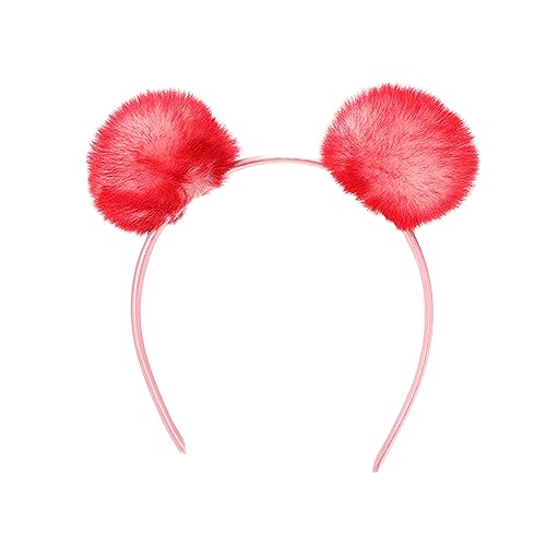 Yzdysg Kopfschmuck, pelzige Bälle, Plüsch-Ohr-Stirnband, Cosplay, Kostüm, Party, Kopfschmuck für Erwachsene, Make-up, Stirnband, Kinder, lustige Kopfbedeckung von Yzdysg