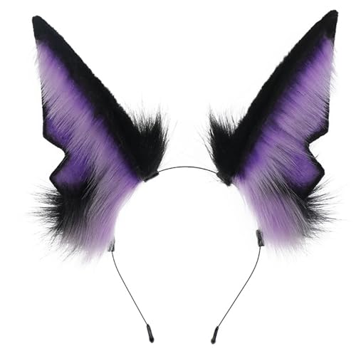 Yzdysg Kopfschmuck, realistischer Wolfsohr, Haarreif, Frau, Musik, Festivals, Make-up, Stirnband für Karneval, Cosplay, Haarschmuck von Yzdysg