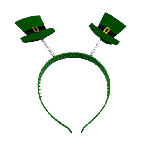 Yzdysg Kopfschmuck für Erwachsene, irisches Kleeblatt/Hut, Haarband mit Pailletten, Puder, Patrick's Day, Stirnband, Karnevals-Haarreif von Yzdysg