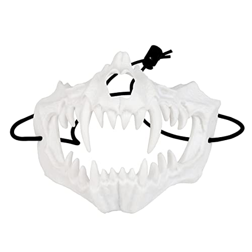 Yzpacc Halbmaske Halloween Skelett Maske Cosplay Maske Harz Maske Halbgesicht Schädel Gruselmaske Cosplay Deko von Yzpacc