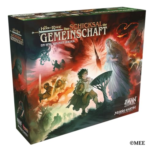 Z-Man Games Der Herr der Ringe: Das Schicksal der Gemeinschaft, kooperatives Brettspiel mit dem Pandemic-System, strategisches Kennerspiel in Mittelerde für 1 bis 5 Spieler, deutsche Version von Z-Man Games