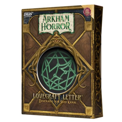 Z-Man Games Arkham Horror Lovecraft Letter, Kartenspiel, ab 14 Jahren, 2 bis 6 Spieler, 30-45 Minuten pro Spiel, Spanisch von Z-Man Games