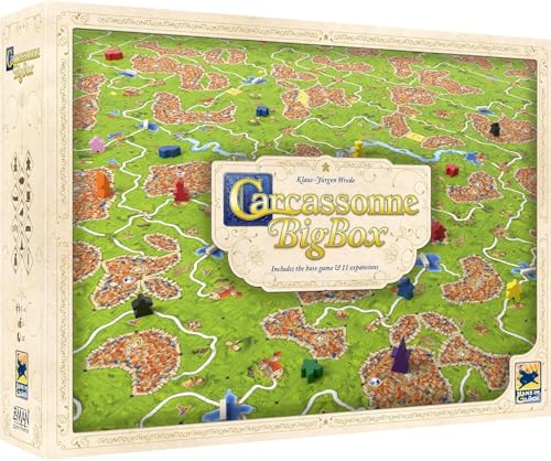 Z-Man Games Carcassonne ZMGZH010 Big Box (2022), Brettspiel, ab 7 Jahren, 2-6 Spieler, 35 Minuten Spieldauer, Mehrfarbig von Z-Man Games