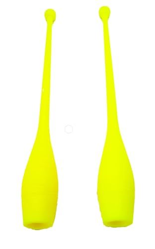 Gelbe Schlägel für die Kleinen, 2 x (36 cm) (83 g) Gewichte für Damen, Tanzgymnastik, Schläger, Rhythmische Anfänger (5 bis 16) von Z1