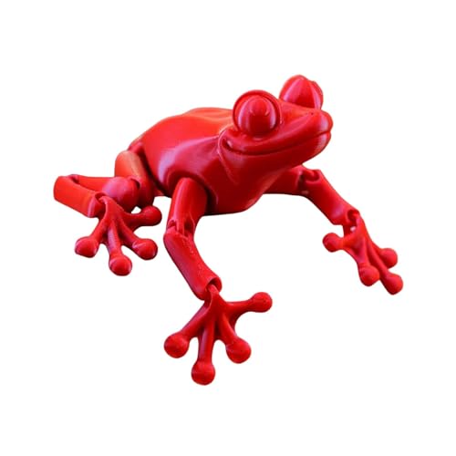 3D-gedrucktes bewegliches Spielzeug,3D-gedruckter Frosch, Froschspielzeug mit beweglichen Gelenken, Zappelspielzeug für Erwachsene, Schreibtischspielzeug für Kinder, bewegliches Spielzeug, drehbarer F von ZAGARO