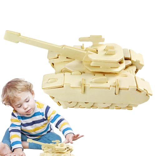 Automodell-Puzzles,Auto-Holzpuzzle | 3D-Panzerbau-Puzzle-Set | Kits zum Bauen von Fahrzeugen, Holzpuzzle-Modelle für Kinder zum Bauen, Denksport-Lernpuzzle von ZAGARO