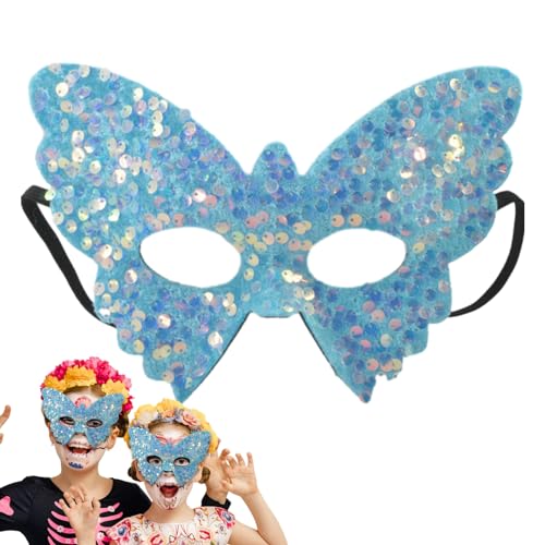 ZAGARO Maskerade Halbgesichtsbedeckung,Schmetterlingsgesichtsbedeckung | Bling Cosplay Pailletten Half Face Dekor Cover | Mädchen, Cosplay-Spiel, Bühnenshow von ZAGARO