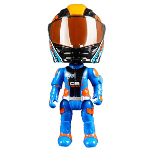 ZAGARO Motorrad-Actionfigur, Motorrad-Spielzeug verwandeln | Boy Toys Motorradmodell | 3D-Q-Version-Sammelfiguren, Motorradfahrer-Transformationsspielzeug mit beweglichen Gelenken von ZAGARO