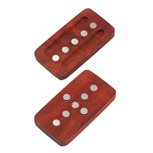 Fidget Slider, Rotes Holz, Fingerspitze, Fidget Slider Spielzeug, Push Fidget Slider Magnet Fidget für Büro und Zuhause (Begrenzte Wasserwelligkeit) von ZAICOLER