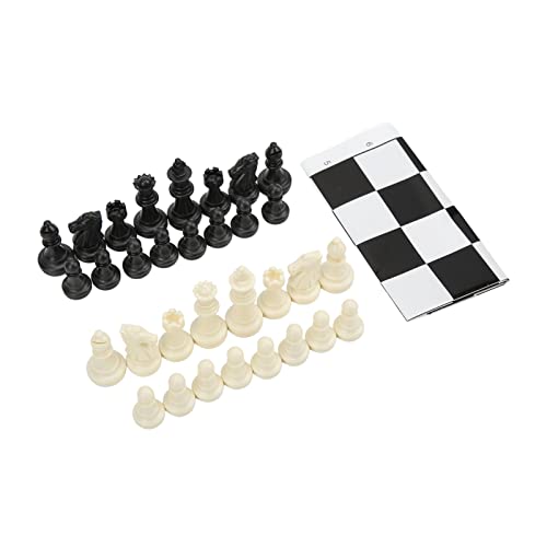 Schachfiguren, Schachspiel aus Kunststoff, 32 Mittelalterliche Schachfiguren, Internationales Standard-Schachspielset, Turnierschachspiel mit Schachbrett von ZAICOLER