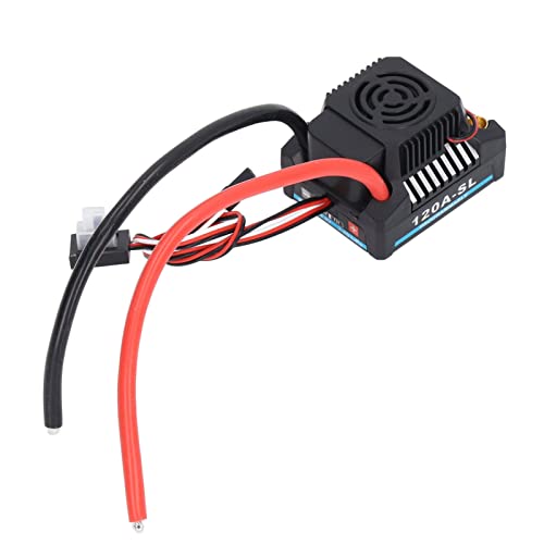 ZAICOLER Bürstenloser Esc, 120 A Bürstenloser Esc Professioneller Programmierbarer Esc Rc Esc Bürstenloser Bürstenloser Motorcontroller Wasserdichter Elektrischer Geschwindigkeitsregler von ZAICOLER